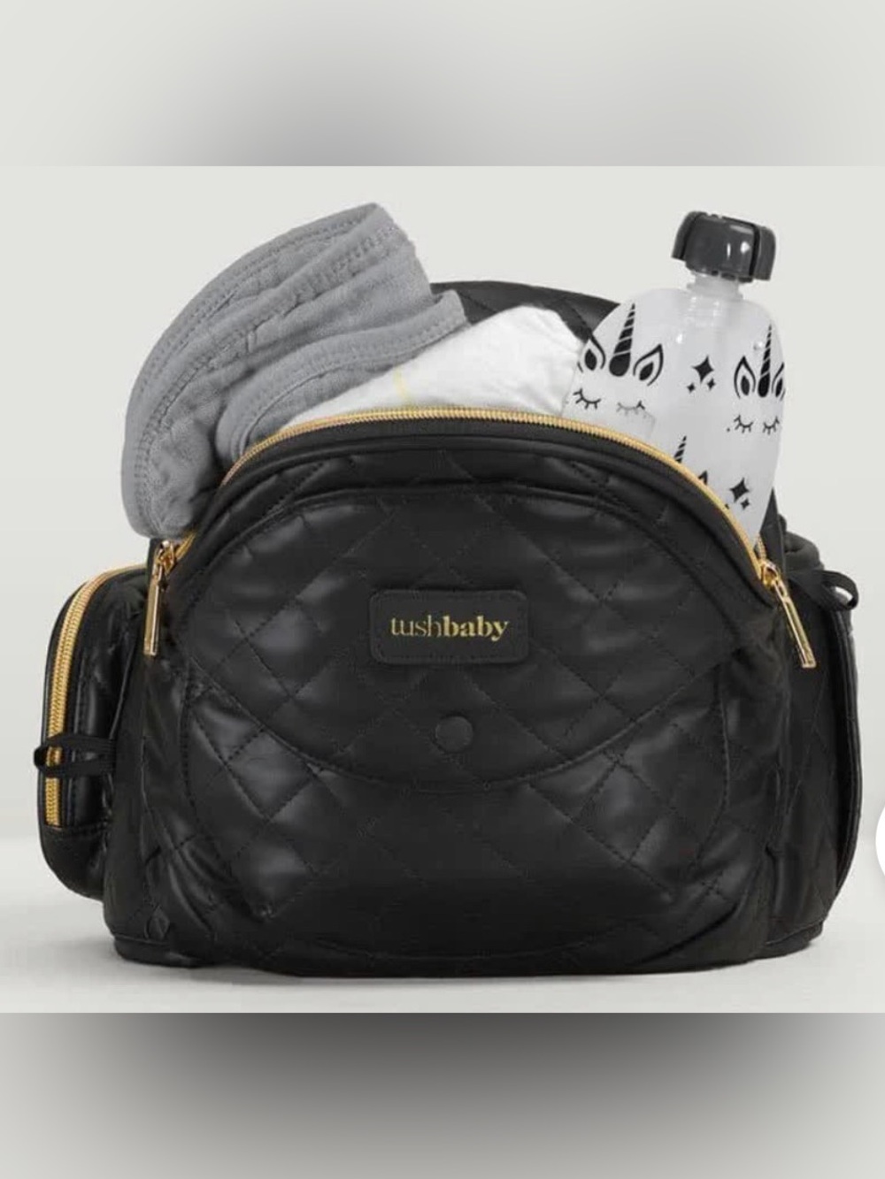 Tushbaby Quilted Black Women's hip carrier